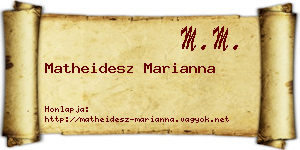Matheidesz Marianna névjegykártya